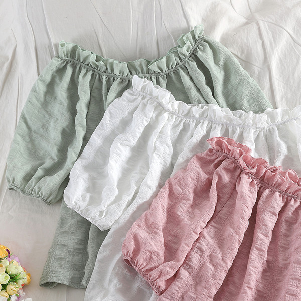 Női blúz rövid ujjal, három színben