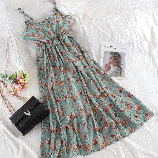 Virágmintás női ruha három színben