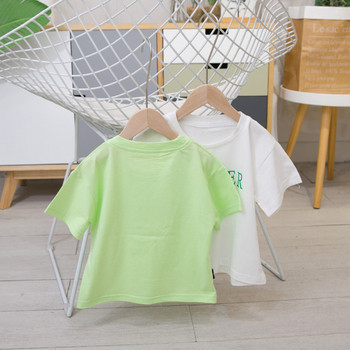 Детска модерна тениска за момчета в два цвята с надписи