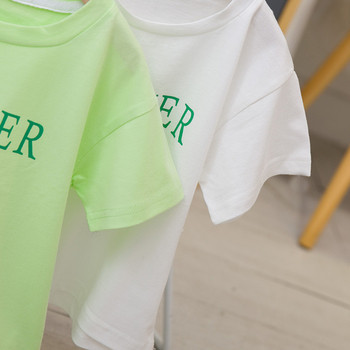 Детска модерна тениска за момчета в два цвята с надписи