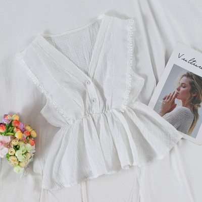 Női felső V-nyakkal, három színben