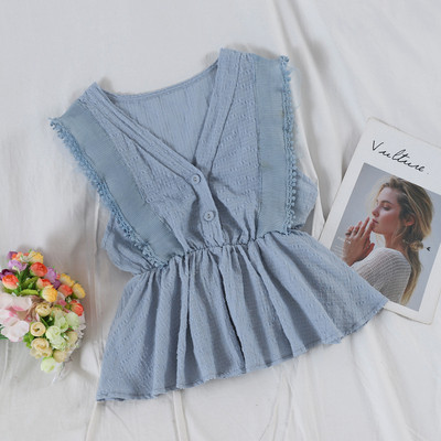 Női felső V-nyakkal, három színben