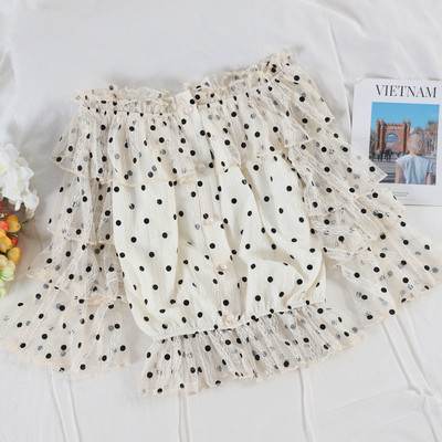 Modern női pöttyös blúzok többféle színben