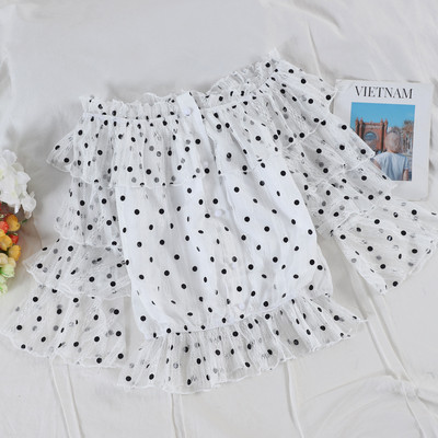 Modern női pöttyös blúzok többféle színben