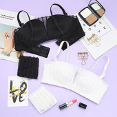 Stílusos női fehérnemű szett két részből, fekete-fehér színben