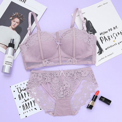 Kétrészes női fehérnemű szett különböző színekben csipkével