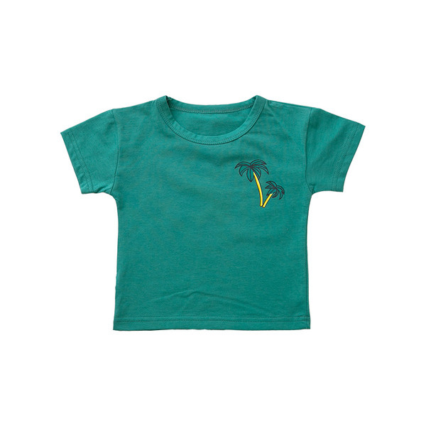 Tricou pentru copii alb și verde cu aplicație-pentru băieți