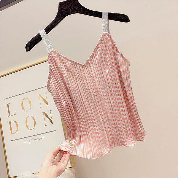 Stílusos női felső négy színben és pántban