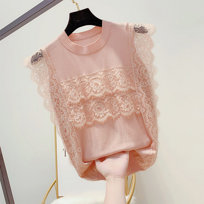 Női modern felső csipkével, négy színben