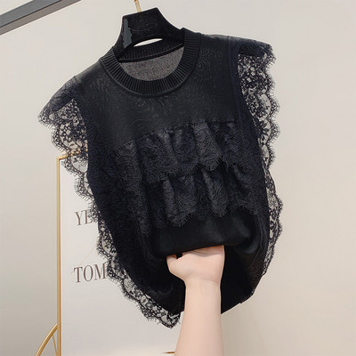 Női modern felső csipkével, négy színben