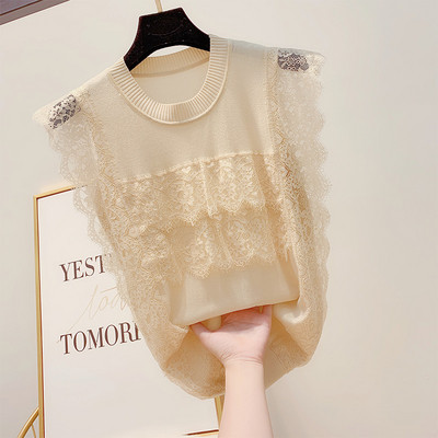 Női modern felső csipkével, négy színben