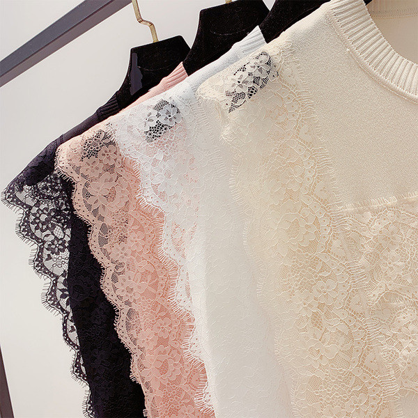 Női modern felső csipkével, négy színben