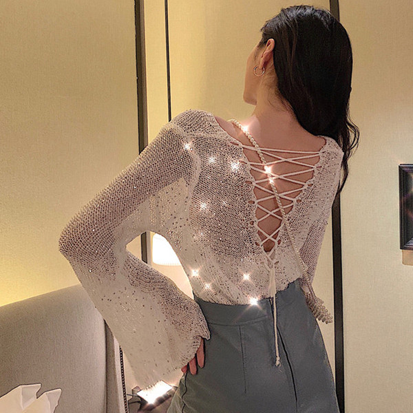 Női modern blúz nyakkendővel és lótusz ujjú több színben