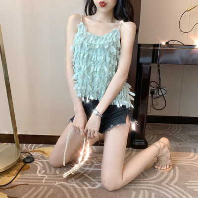 Stílusos női felső, vékony pántokkal, két színben