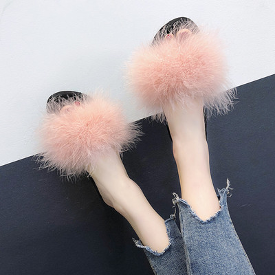 Model nou de papuci de dama cu puf in mai multe culori