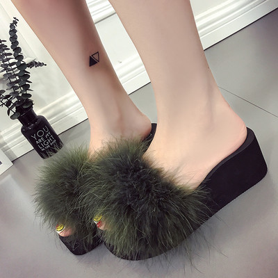 Model nou de papuci de dama cu puf in mai multe culori