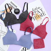 Kétrészes pamut fehérnemű csipkével több színben