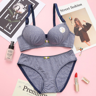 Napi fehérnemű szett két részből, rózsaszín, szürke, kék és fehér színben