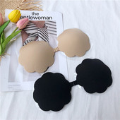 Öntapadó női melltartó fekete és bézs színben