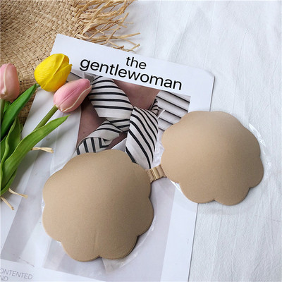 Öntapadó női melltartó fekete és bézs színben