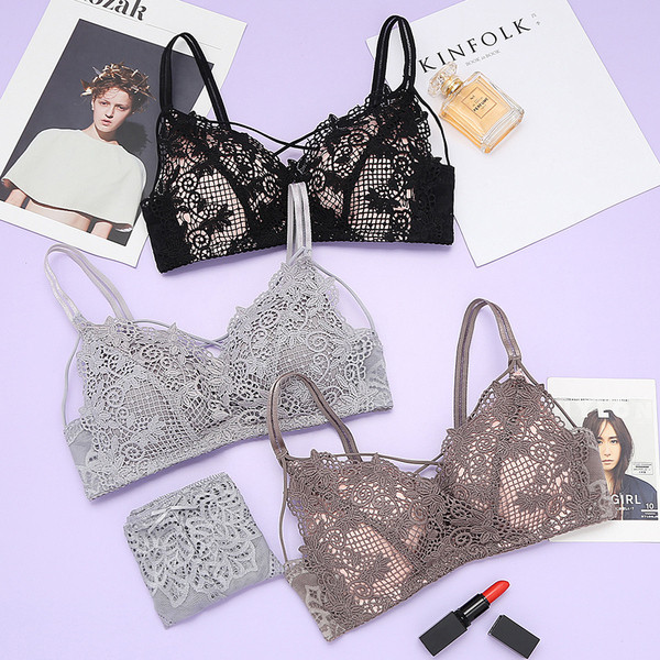 Intim kétrészes fehérnemű csipkével több színben