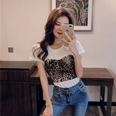 Γυναικεία μπλούζα με λεοπάρδαλη πριντ