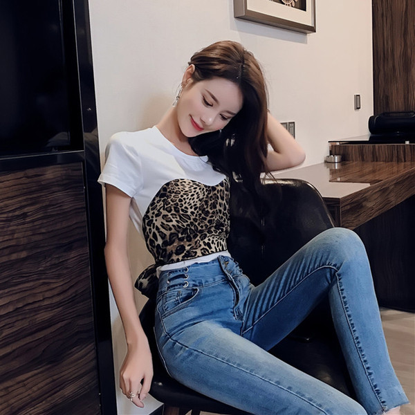 Γυναικεία μπλούζα με λεοπάρδαλη πριντ