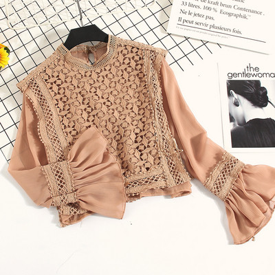 Női ing csipkével és lótusz ujjal