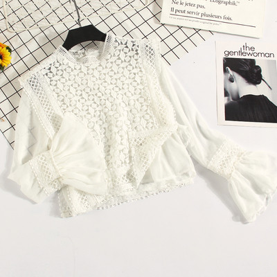 Női ing csipkével és lótusz ujjal