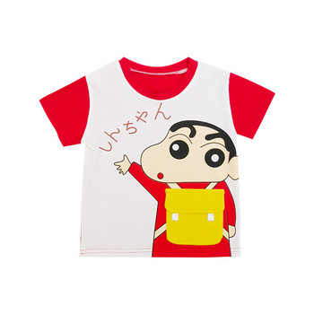 Детска тениска за момчета с апликация и къс ръкав