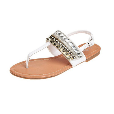 Női nyári szandál díszítéssel, különböző modellekben fekete, fehér, zöld