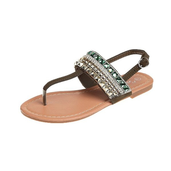 Női nyári szandál díszítéssel, különböző modellekben fekete, fehér, zöld