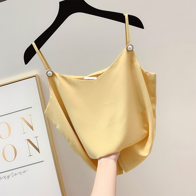 Modern női felső, vékony pántokkal, négy színben