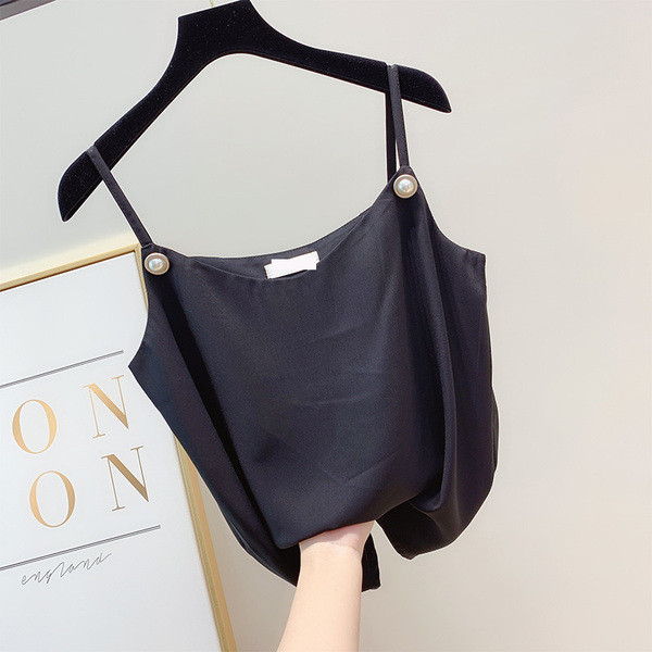 Modern női felső, vékony pántokkal, négy színben