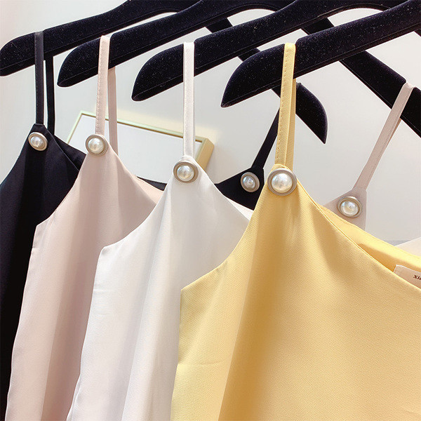 Modern női felső, vékony pántokkal, négy színben