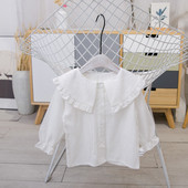 Παιδικό κομψό λευκό πουκάμισο - για κορίτσια