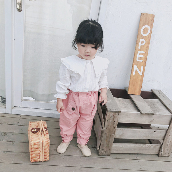 Παιδικό κομψό λευκό πουκάμισο - για κορίτσια