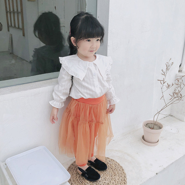 Παιδικό κομψό λευκό πουκάμισο - για κορίτσια