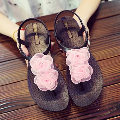 Sandale casual dama cu element 3D in mai multe culori