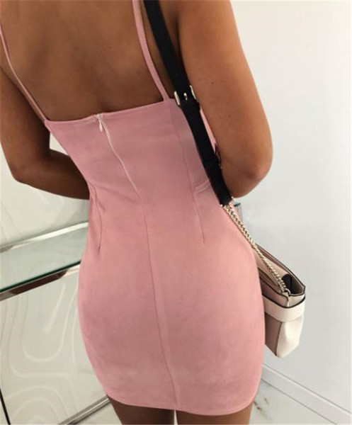 Modern női ruha cipzárral fekete és rózsaszín színben