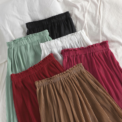 Стилен дамски панталон с висока талия в няколко цвята