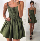 Lezser női ruha bőr pántokkal több színben