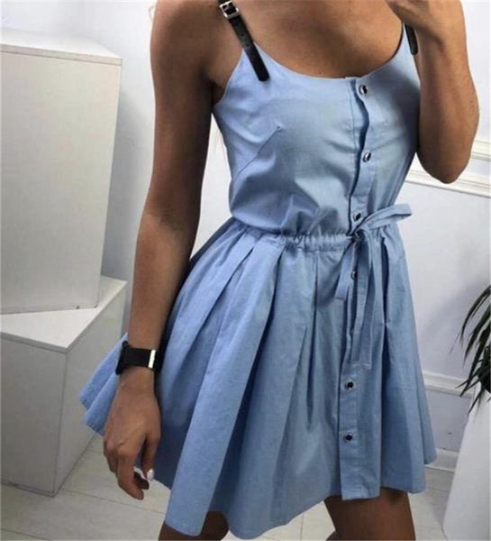 Lezser női ruha bőr pántokkal több színben