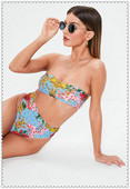 Costum de baie dama cu model floral - doua modele