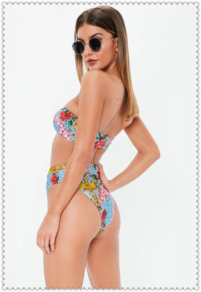 Costum de baie dama cu model floral - doua modele