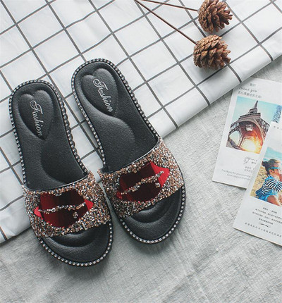 Papuci casual dama cu pietre in trei culori