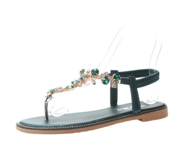 Καθημερινά γυναικεία σανδάλια με πέτρες σε δύο χρώματα