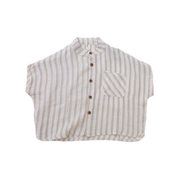 Κομψό παιδικό πουκάμισο για αγόρια με τσέπη και κουμπιά