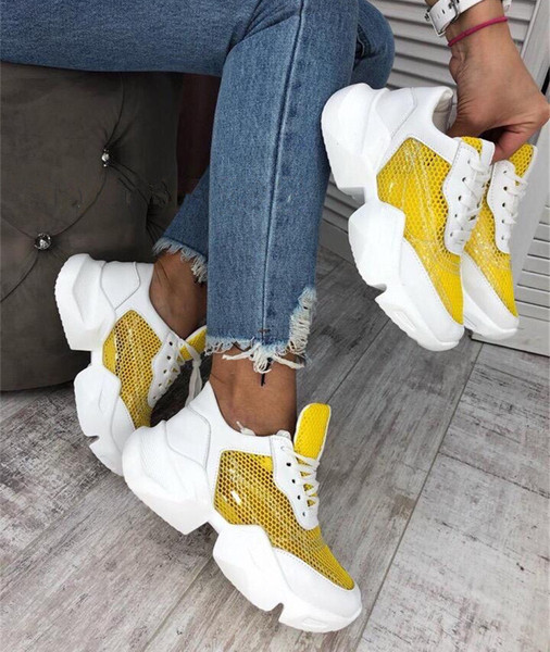 Modern női tornacipő három színű eco bőrből