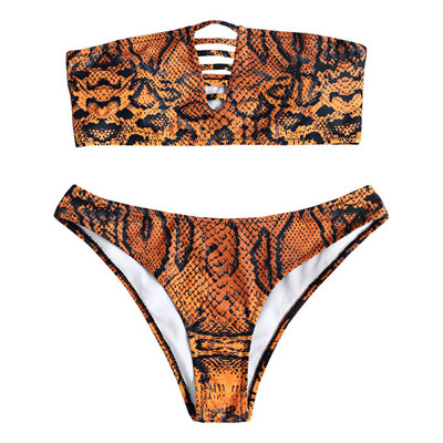 Három színű mintás női fürdőruha